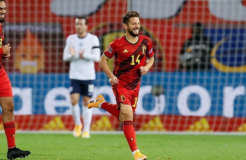 Mertens has now scored in three consecutive games for Belgium for the first time