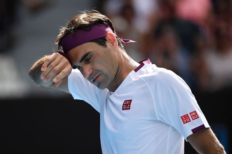 Roger Federer at the 2020 Australian Open