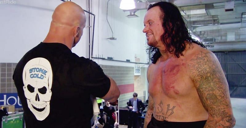 The Undertaker with Stone Cold Steve Austin