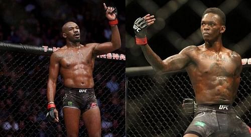 Jon Jones (left); Israel Adesanya (right)