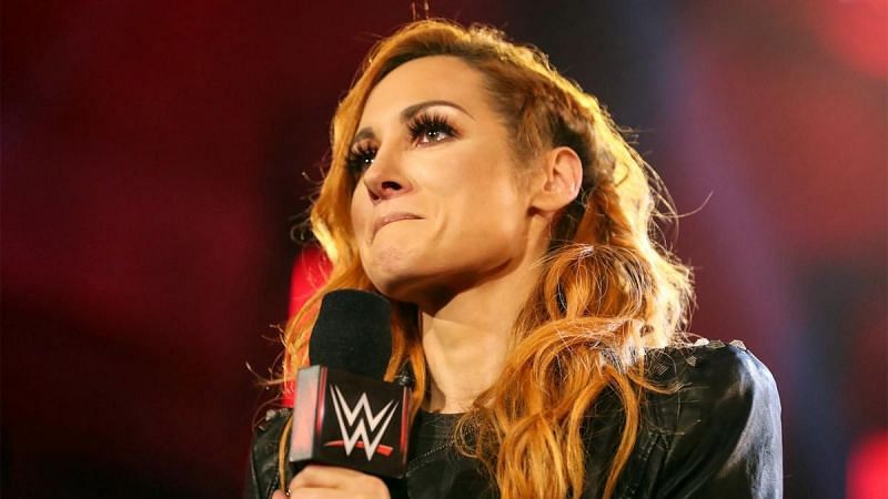 An emotional Becky Lynch in her last WWE appearance of 2020