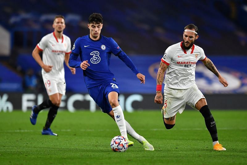 Havertz in action for Chelsea