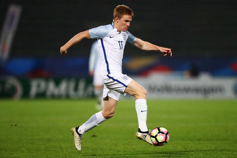 Duncan Watmore in action during a France v England - U21 International Friendly