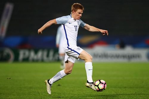 Duncan Watmore in action during a France v England - U21 International Friendly