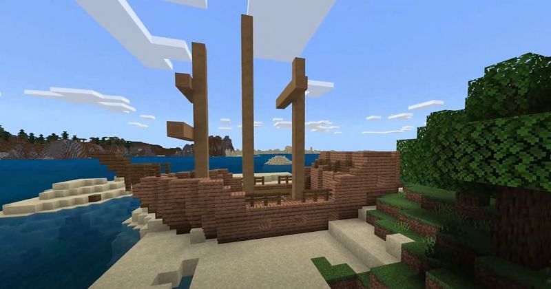 Shipwreck (Image via Minecraft)