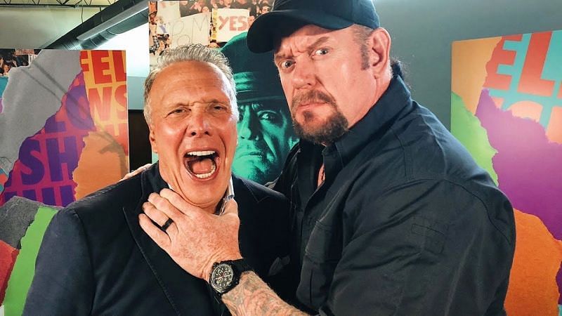 The Undertaker in a rare photo of himself and someone no related to wrestling.