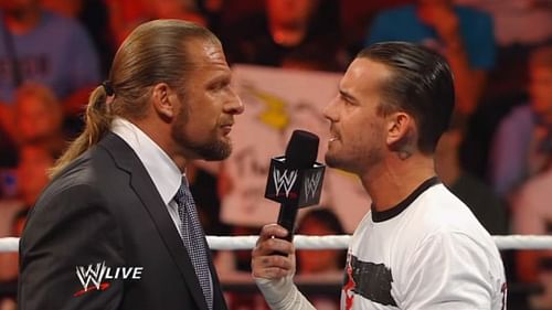 Triple H and CM Punk on an episode of WWE Monday Right RAW