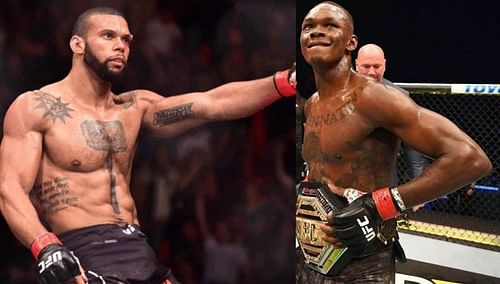 Thiago Santos (left); Israel Adesanya (right)