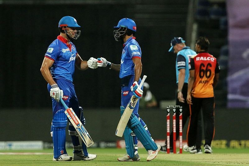 Marcus Stoinis and Shikhar Dhawan gave the Delhi Capitals a blazing start [P/C: iplt20.com]