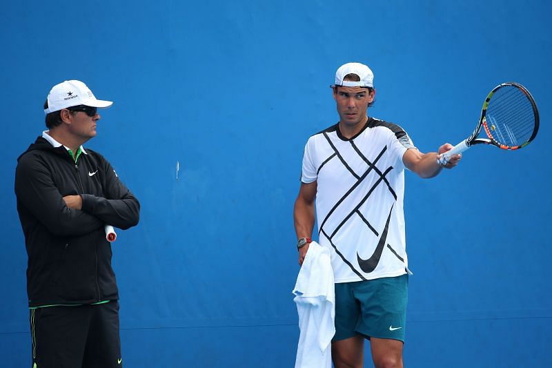 Toni (L) and Rafael Nadal