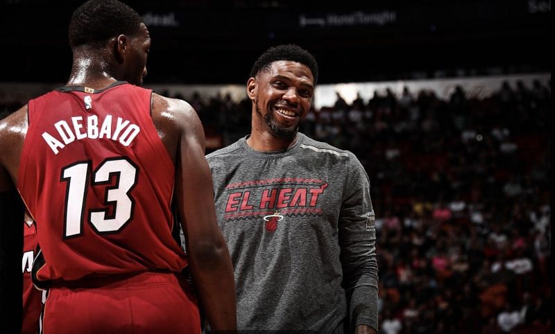 Bam Adebayo and Udonis Haslem