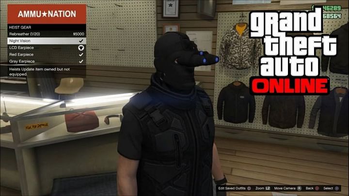 how to activate night vision in gta 5 online