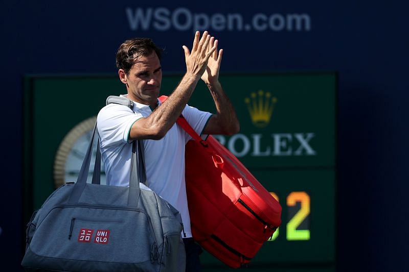 Roger Federer after losing to Andrey Rublev at the 2019 Cincinnati Masters