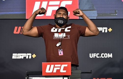 UFC heavyweight Curtis Blaydes during a weigh-in