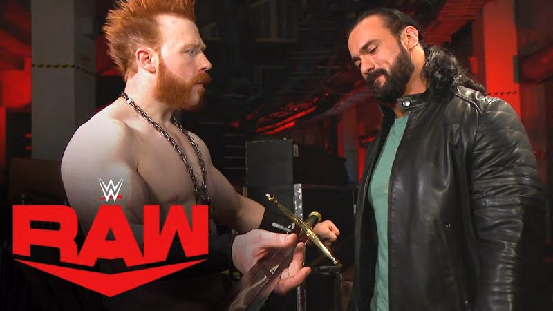 Drew McIntyre revealed today that the sword he used in his entrance on WWE RAW last night belongs to Vince McMahon.