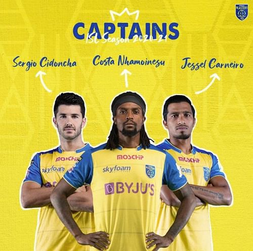 Kerala Blasters captains for the season