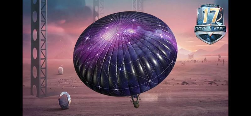 Galaxy Theme Parachute skin (Image via ShooterYT)