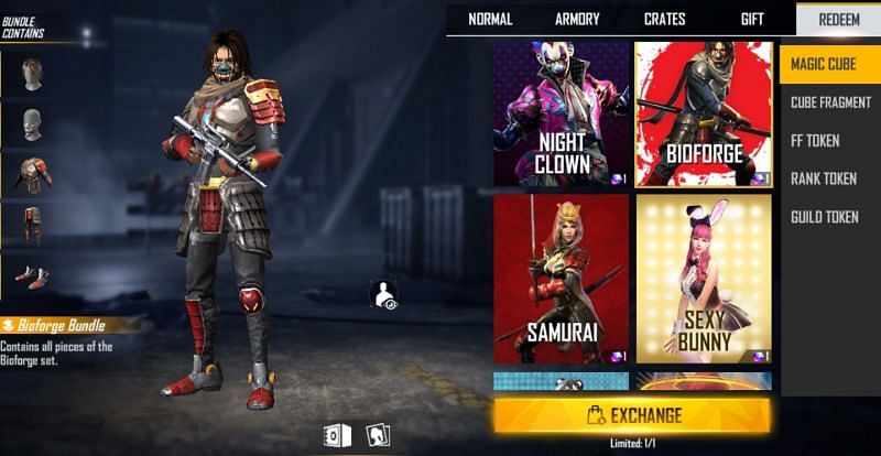 The Bioforge Bundle in Free Fire