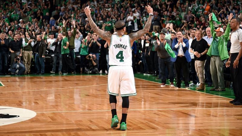 Isaiah Thomas playing for the Boston Celtics