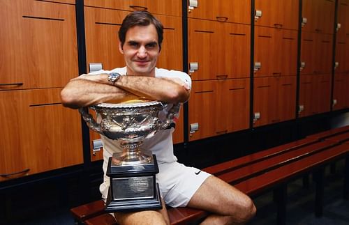 Roger Federer at the 2018 Australian Open