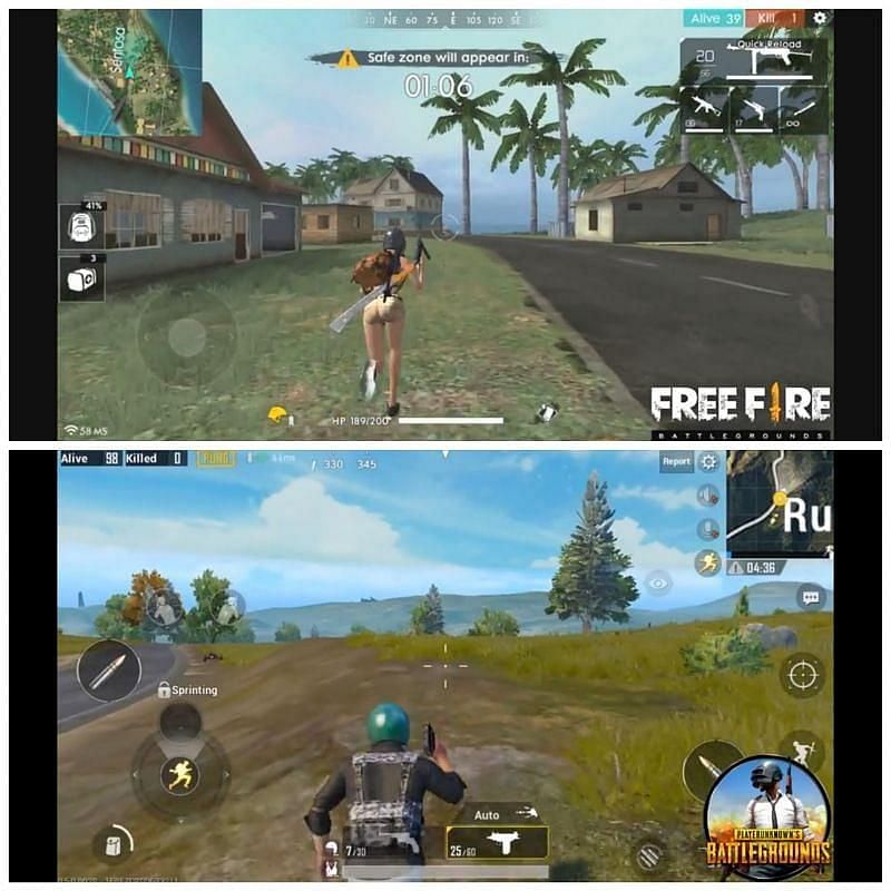 PUBG Mobile vs Free Fire Which game is better for lowend