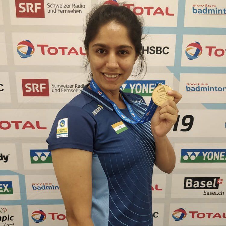 Manasi Joshi with the 2019 Para Badminton World Championships gold