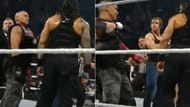 The WWE fan joined Roman Reigns and Dean Ambrose in the ring
