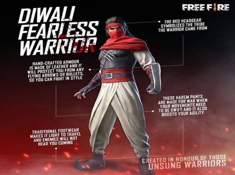 Diwali Fearless Warrior Bundle in Free Fire (Image Credits: Garena Free Fire / Instagram)