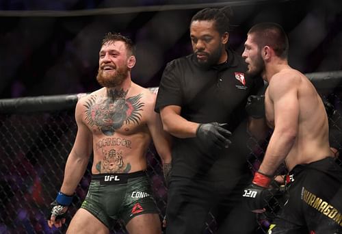 Conor McGregor lost via fourth-round submission to Khabib Nurmagomedov