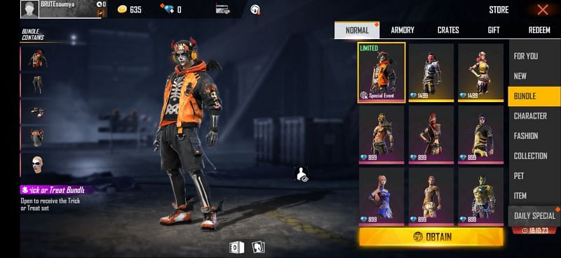 free fire commander bundle