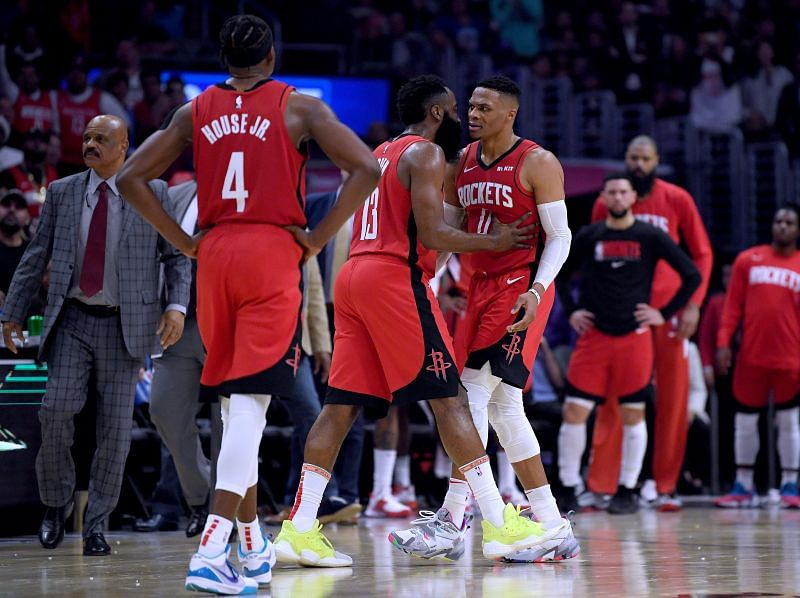 Westbrook sidesteps trade questions after leaving Rockets for