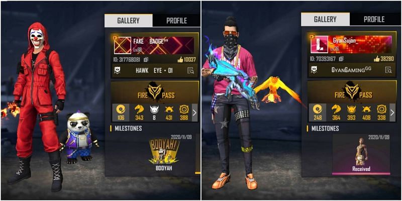 Badge 99 and Gyan Sujan are two of the most popular Garena Free Fire content creators in India