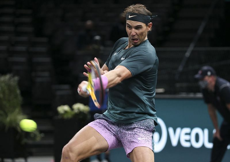 Rafael Nadal at the 2020 Paris Masters