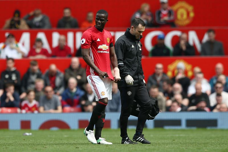 Eric Bailly goes off injured.