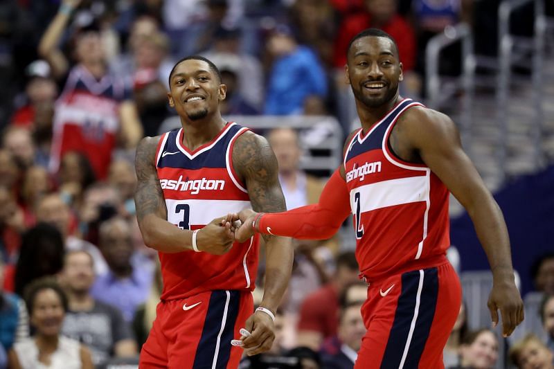 Close friends and teammates John Wall and Bradley Beal