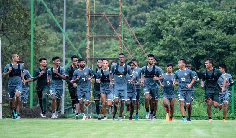 FC Goa players training