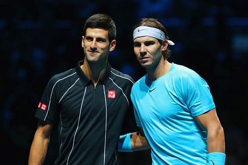 Novak Djokovic and Rafael Nadal