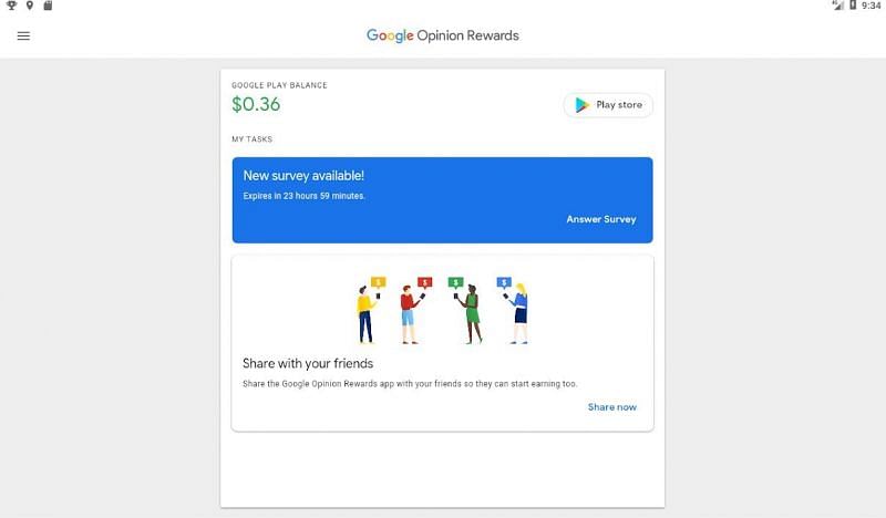 Google Opinion Rewards (Image Credits: Google Play Store)