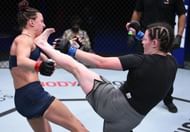 Cory McKenna (right) headlines this weekend's UFC prelims.