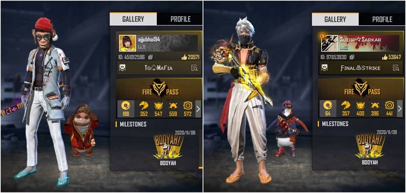 Ajjubhai vs Sudip Sarkar: Who has the better stats in Free Fire? (Image via Garena)