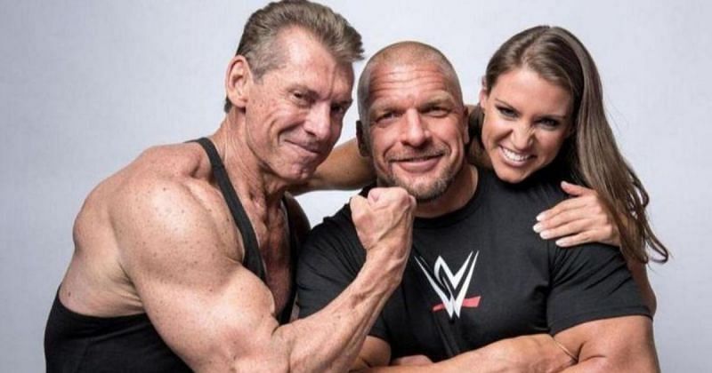 Vince McMahon, Triple H, and Stephanie McMahon.
