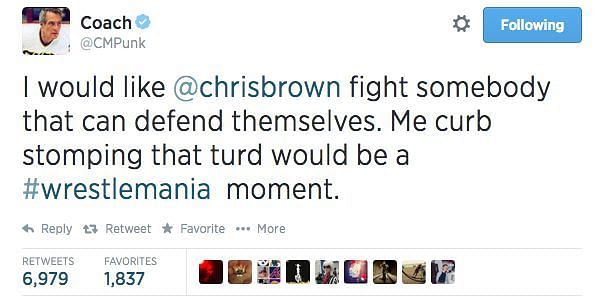CM Punk started the exchange with Chris Brown