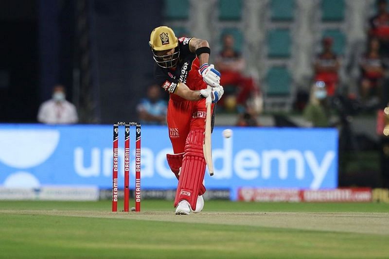 RCB skipper Kohli was strangled down the leg-side by Jason Holder [PC: iplt20.com]