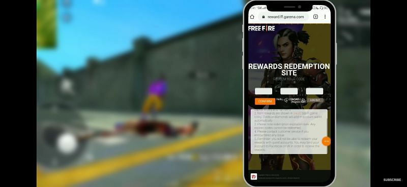 Free Fire Reward Redemption, Software