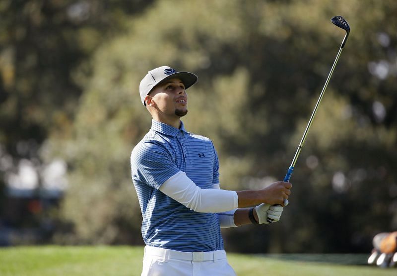 Stephen Curry during the pro-am event of the Safeway Open PGA golf tournament