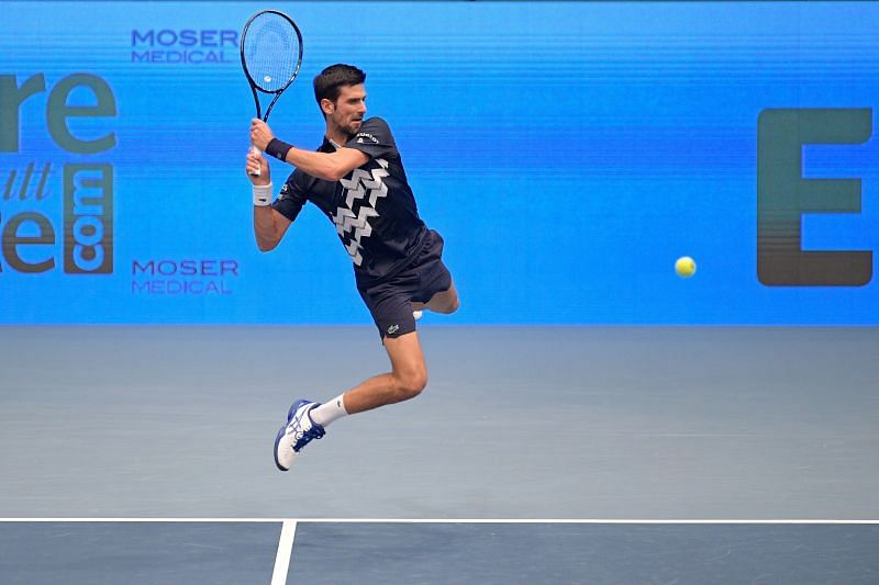 Novak Djokovic at the Erste Bank Open tennis tournament n Vienna