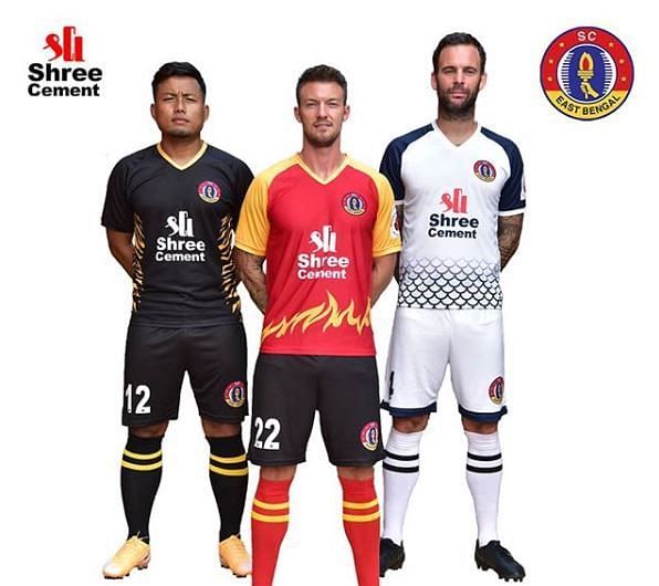 SC East Bengal&#039;s kits for this year&#039;s ISL. Image: Instagram - @sceastbengalofficial