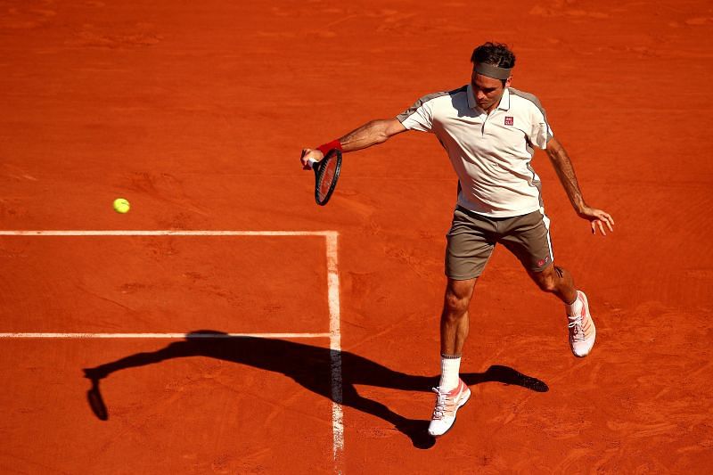 Roger Federer at the 2019 French Open