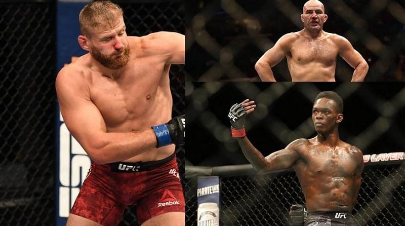 Jan Blachowicz (left); Glover Teixeira (above right); Israel Adesanya (below right)