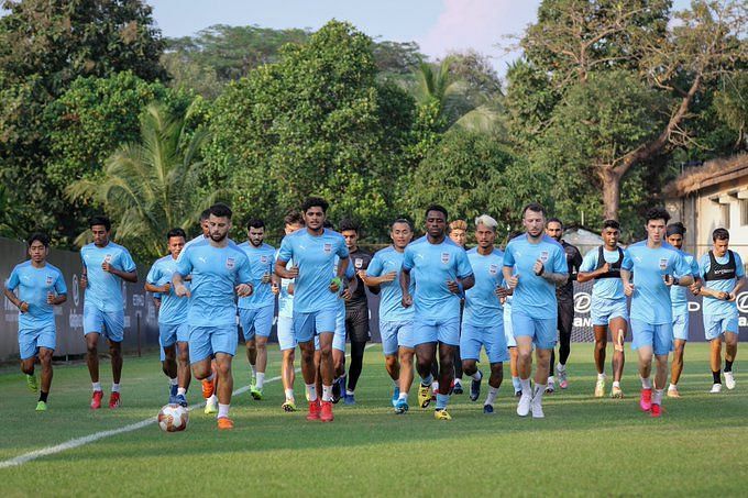 Mumbai City FC players in training